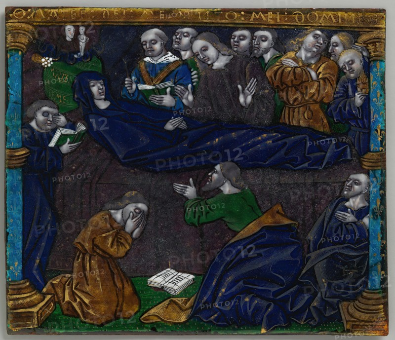 Plaque with the Death of the Virgin, French, early 16th century.