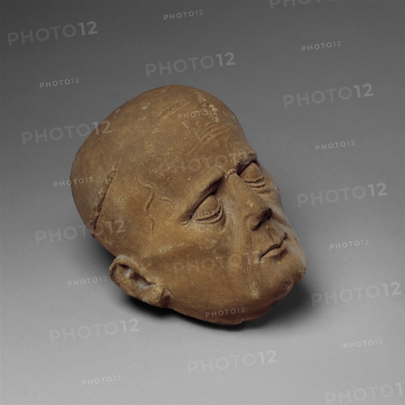 Head of a Cleric from a Tomb Effigy, French, 1450-60.