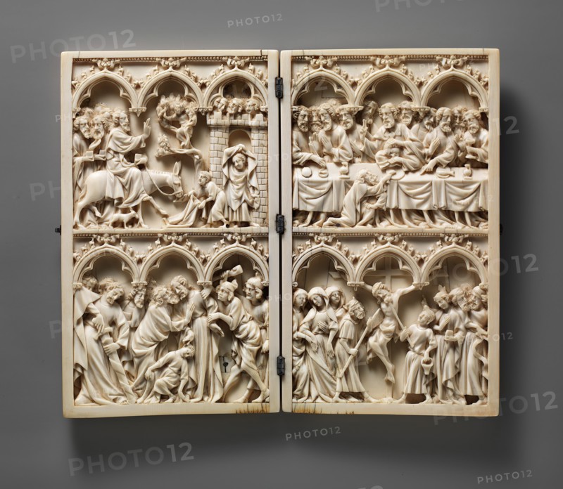 Diptych with Scenes from Christ's Passion, French, ca. 1350.