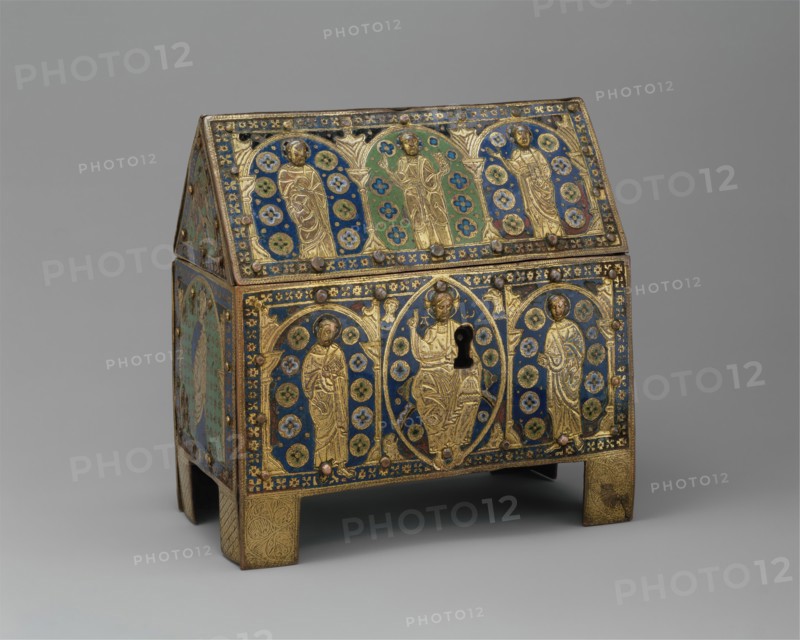 Chasse with Christ in Majesty and Apostles, French, ca. 1190-1200.