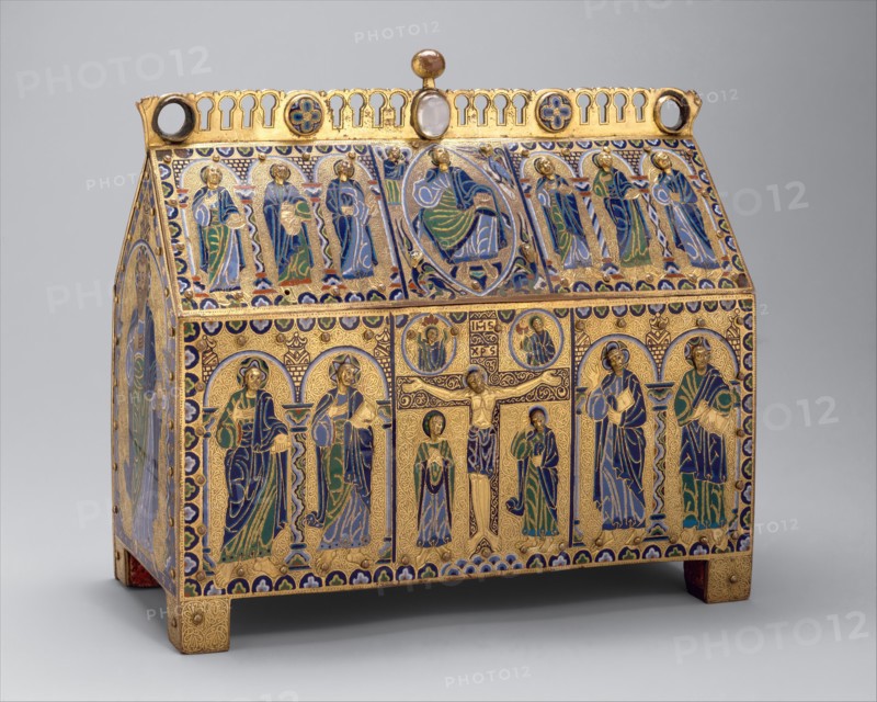 Chasse with the Crucifixion and Christ in Majesty, French, ca. 1180-90.