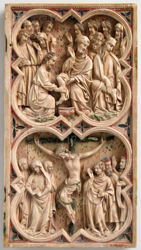 Painted Diptych, French or North Spanish, ca. 1340-60.