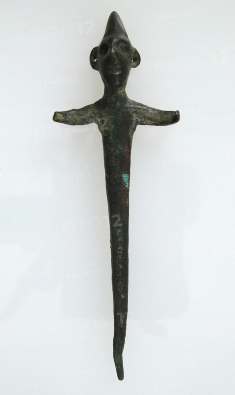 Pin with the Head and Torso of a Figure, Halstatt Period, 7th century B.C.