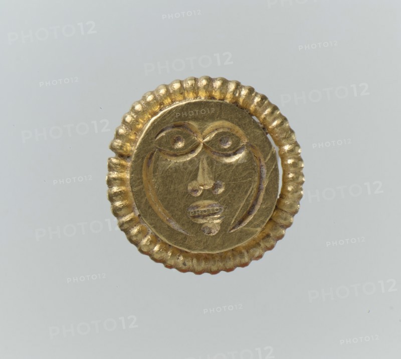 Gold Stud, possibly for a Horse Harness, Langobardic, ca. 600.
