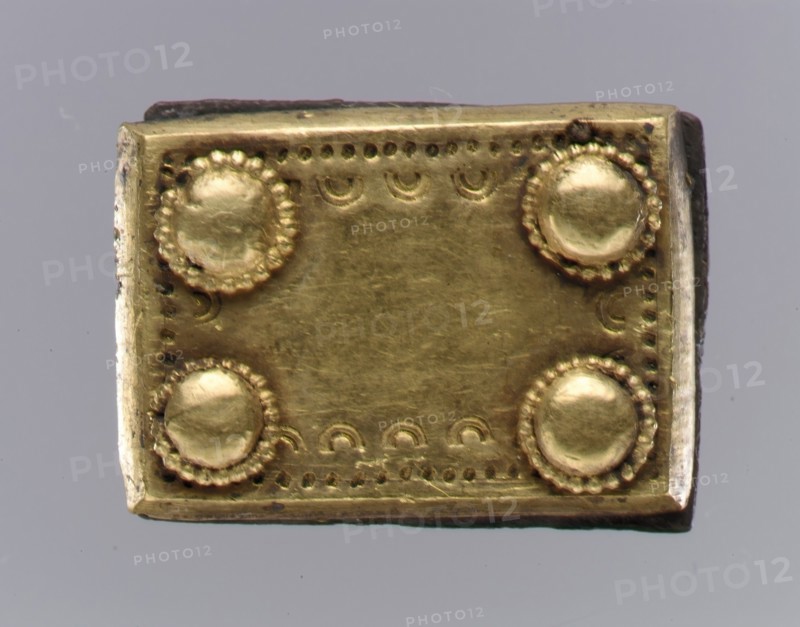 Gold Back Plate of Belt, Langobardic, ca. 600.