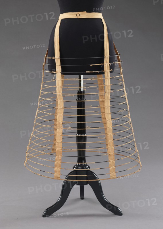 Cage crinoline, American, 1862-63.