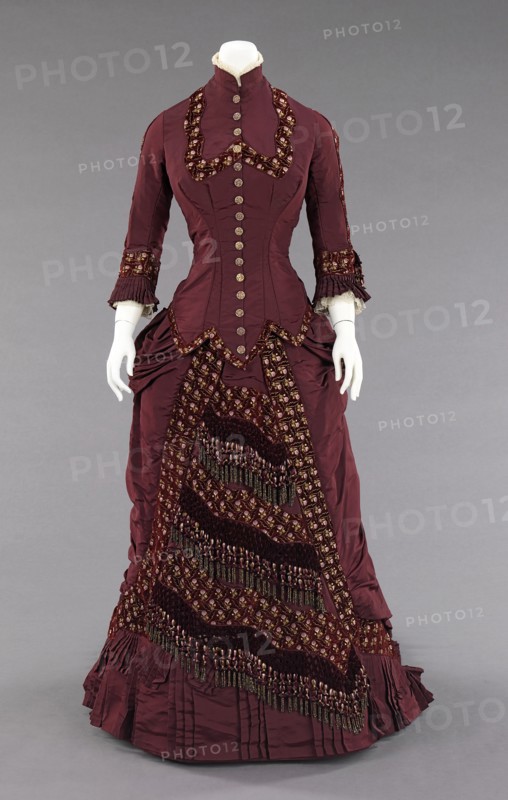 Dinner dress, American, ca. 1880.