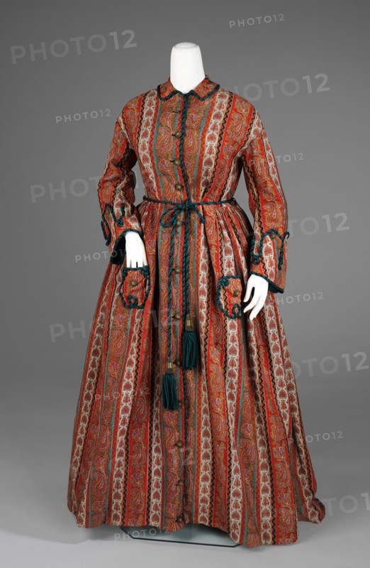 Dressing gown, American, ca. 1875.