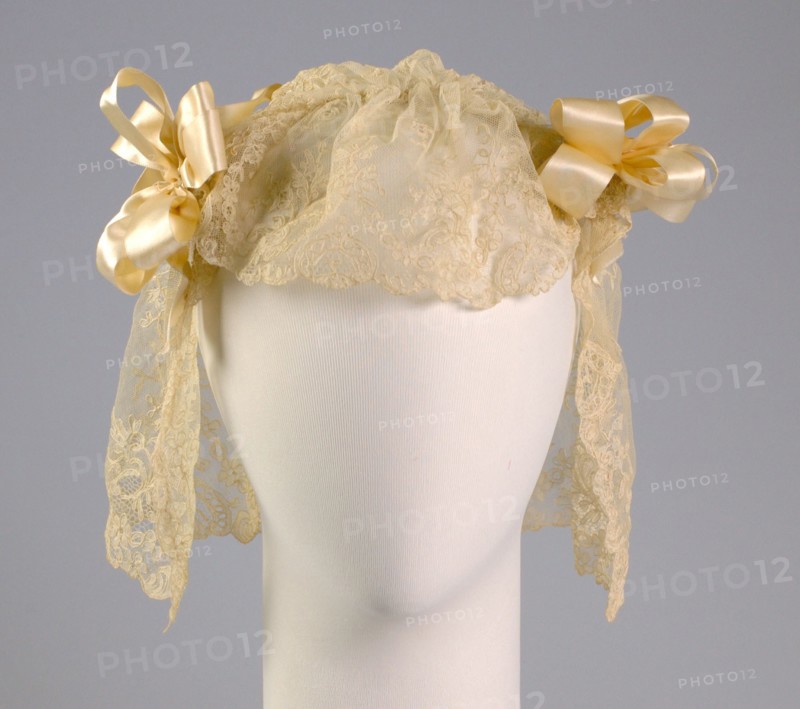 Evening cap, American, ca. 1885.