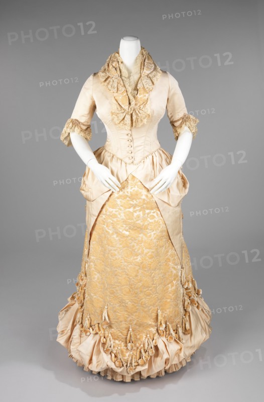 Evening dress, American, 1885.