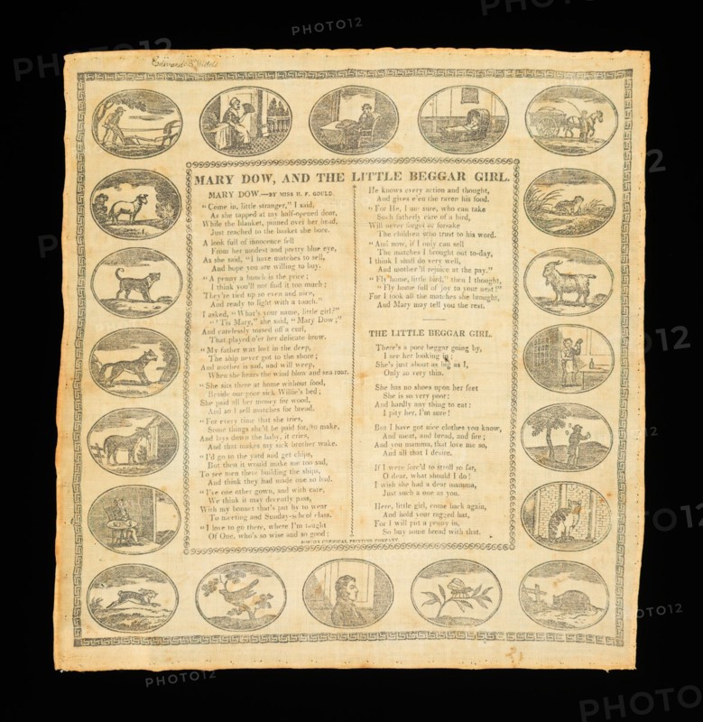 Handkerchief, American, 1830-35.