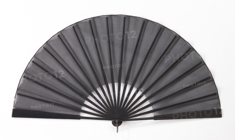 Mourning fan, American, 1887-89.