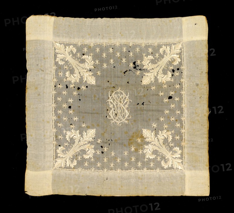 Wedding handkerchief, American, 1855.