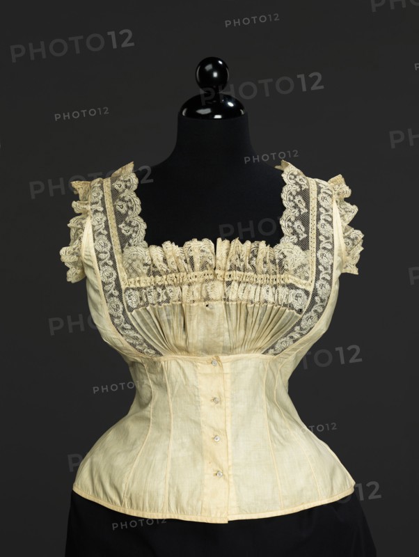 Corset cover, American or European, 1889.