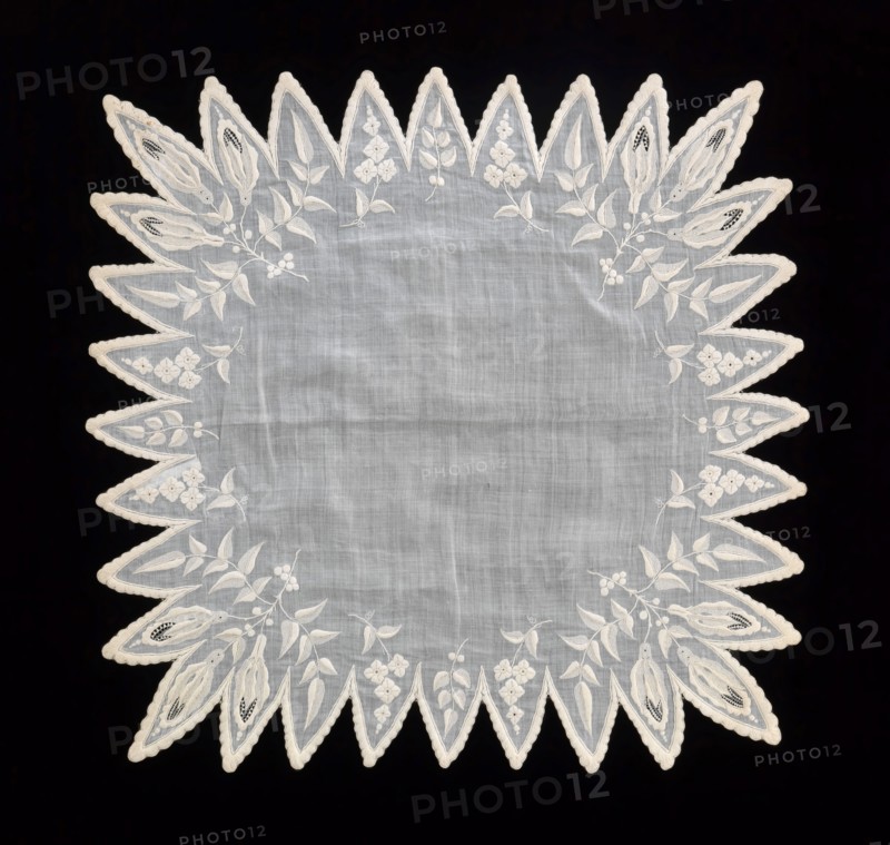 Handkerchief, probably American, second quarter 19th century.
