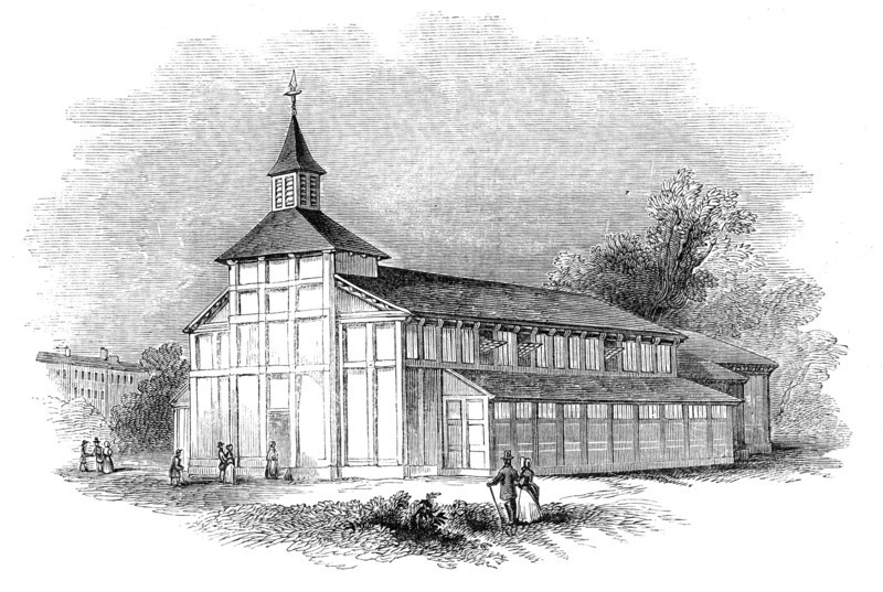 Temporary church, Kentish Town, 1844. Creator: Unknown.