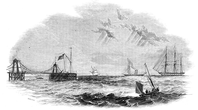The "John O'Gaunt" being towed to destruction, 1844. Creator: Unknown.