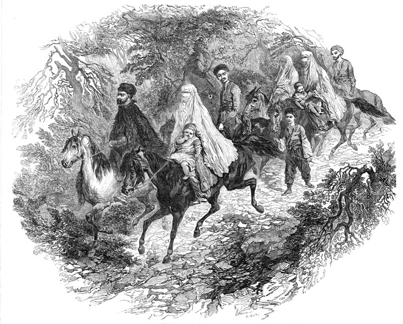 Annual migration of a Tartar family, 1844. Creator: Unknown.