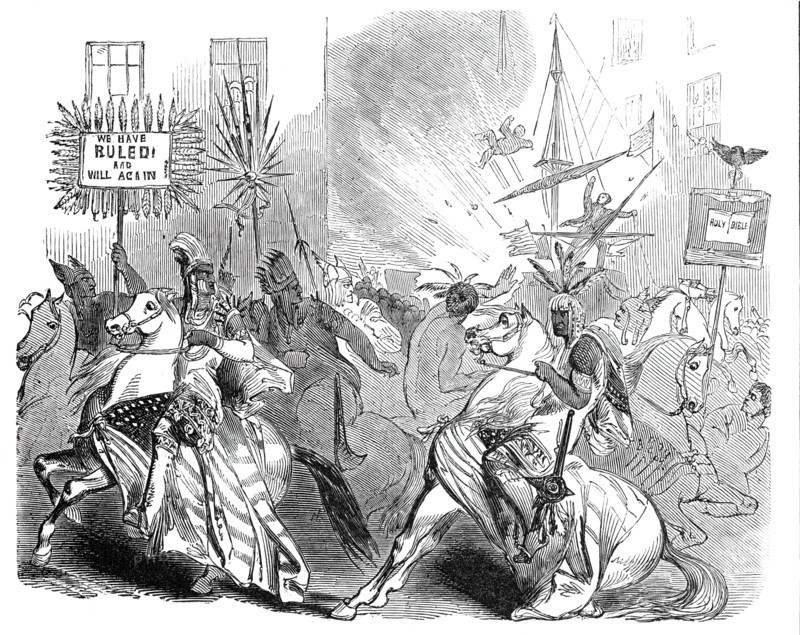 Great Native Procession, in New York, 1844. Creator: Unknown.