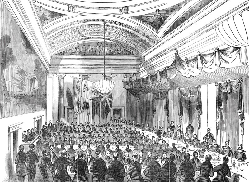 Grand Banquet to Sir H. Pottinger, at Manchester, 1844. Creator: Unknown.