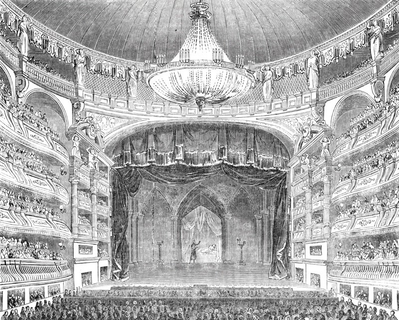 English theatricals at Paris - the Salle Ventador, 1844. Creator: Unknown.