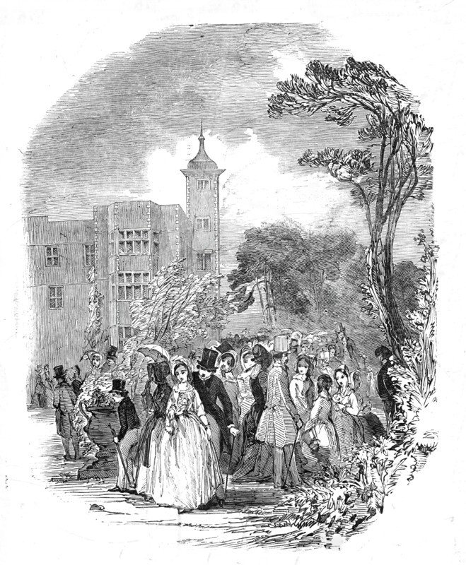The Fete Champetre at Charlton House, sketched by G. Harrison, 1845. Creator: Unknown.