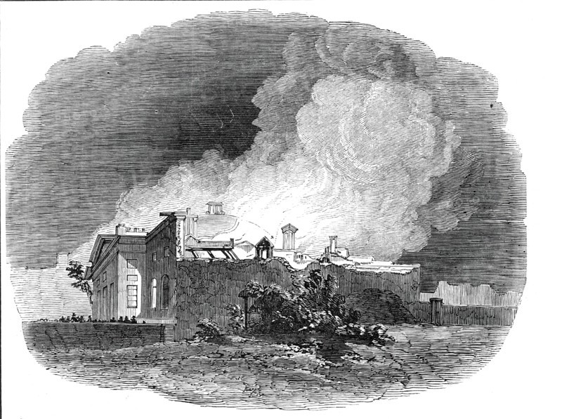 Burning of the Academy of Fine Arts, Philadelphia, 1845. Creator: Unknown.