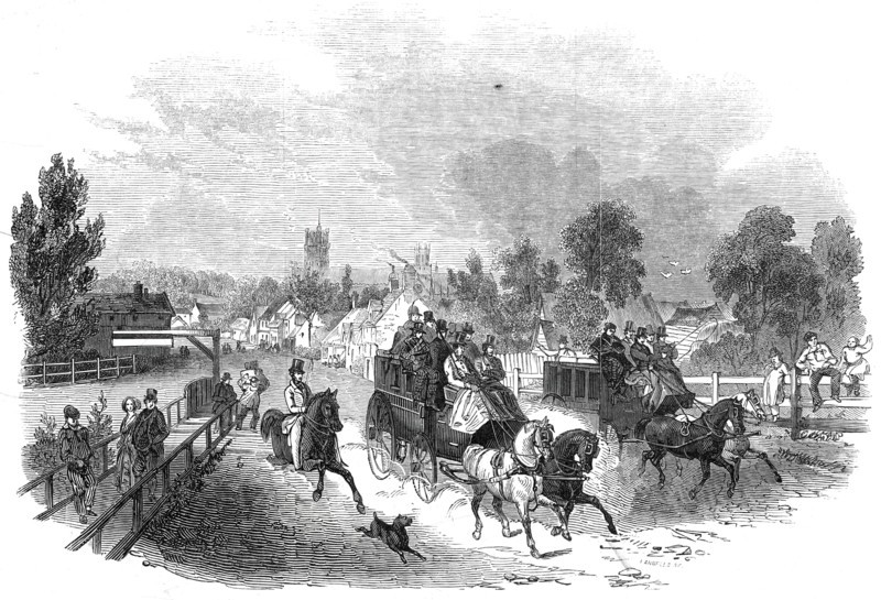 Ely, from the railway station, 1845. Creator: Ebenezer Landells.