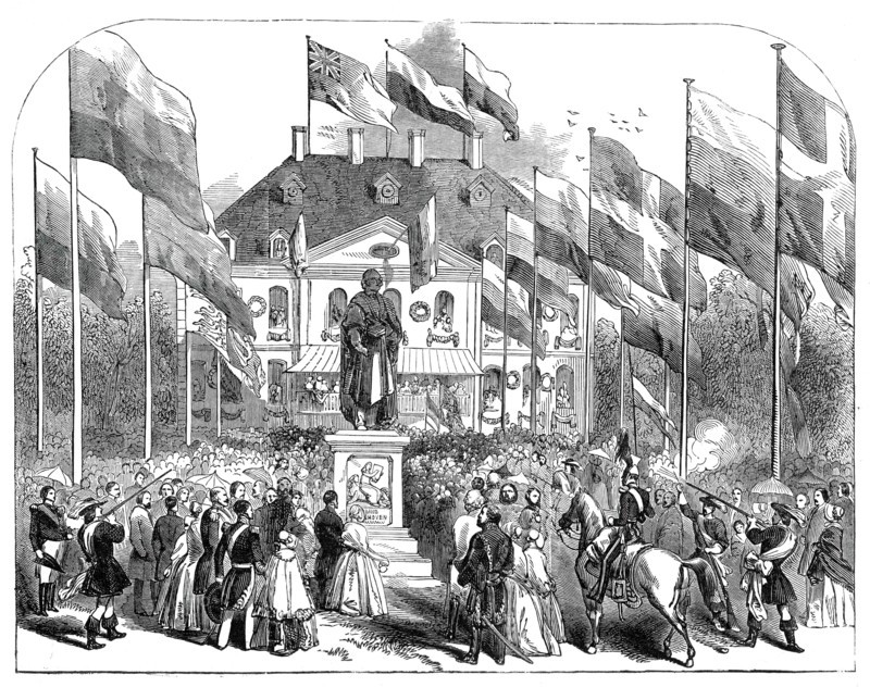 The Inauguration of the Statue of Beethoven, at Bonn, 1845. Creator: Unknown.