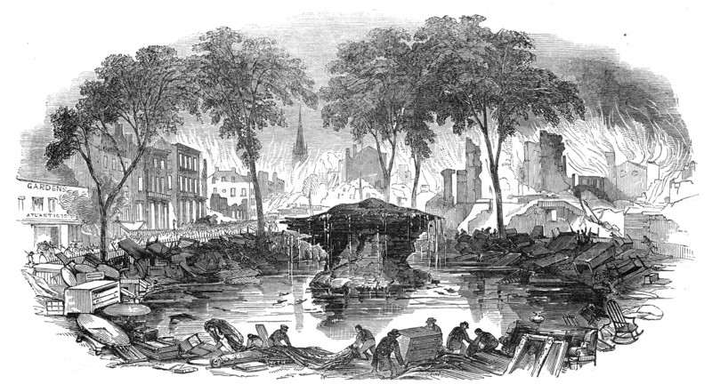 The Bowling-Green, and Broadway, 1845. Creator: Unknown.