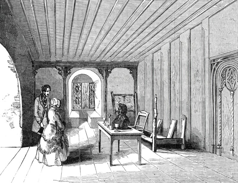 Luther's Bed-room, in the Citadel of Coburg, 1845. Creator: Unknown.