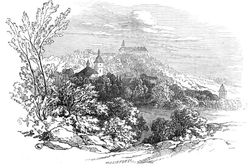 Palace of Molsdorf - from His Royal Highness Prince Albert's drawing, 1845. Creator: W. J. Linton.