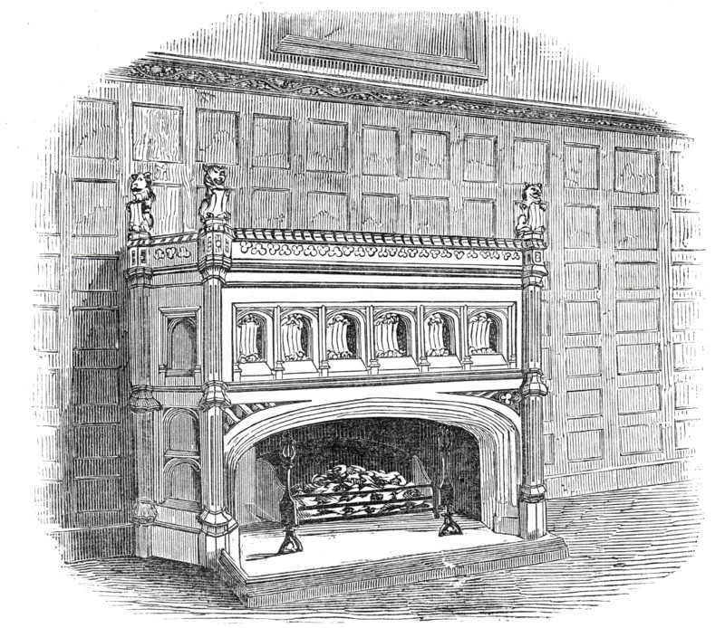 Drawing-room chimney piece, Lincoln's Inn New Buildings, 1845. Creator: Unknown.