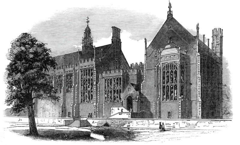Eastern or garden front, Lincoln's Inn New Buildings, 1845. Creator: Unknown.