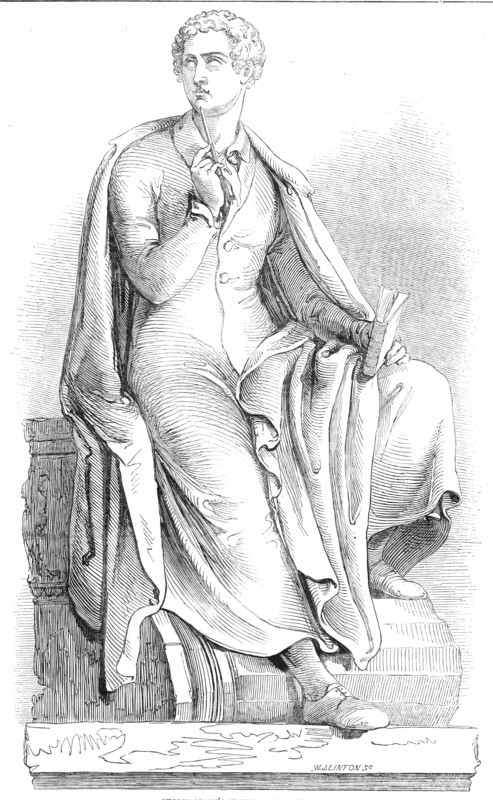 Thorwaldsen's statue of Lord Byron, 1845. Creator: W. J. Linton.