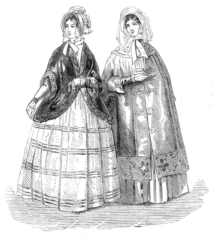 Paris and London Fashions for December, 1845. Creator: Unknown.