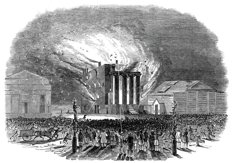 Burning of the Glasgow Theatre, 1845. Creator: Unknown.