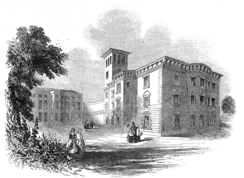 New wing of Osborne House, Isle of Wight, 1845. Creator: Ebenezer Landells.