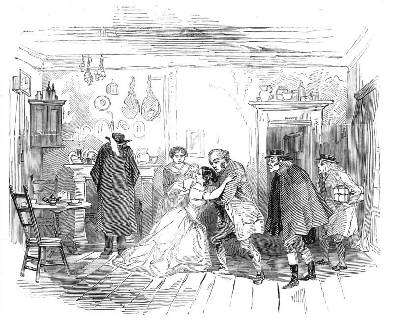 Scene from "The Cricket on the Hearth", at the Lyceum Theatre, 1845. Creator: Unknown.