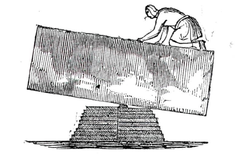 Building the Pyramids, 1844. Creator: Unknown.