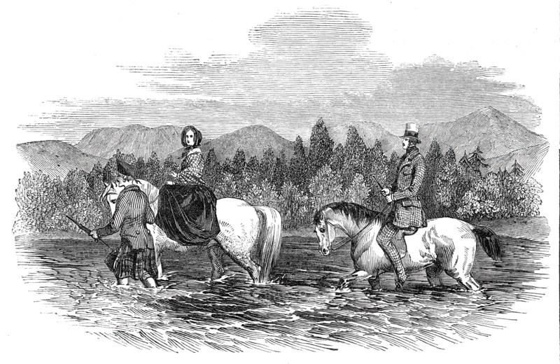 The Queen and Prince Albert fording the Garry, 1844. Creator: Unknown.