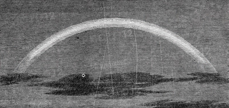 Lunar rainbow, 1844. Creator: Unknown.