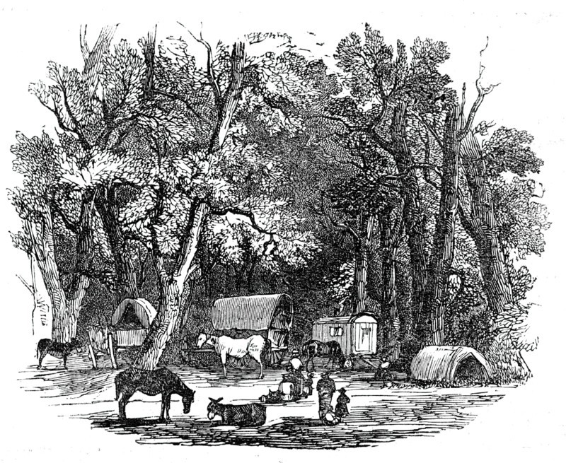 Gipsies in the park, 1844. Creator: Unknown.