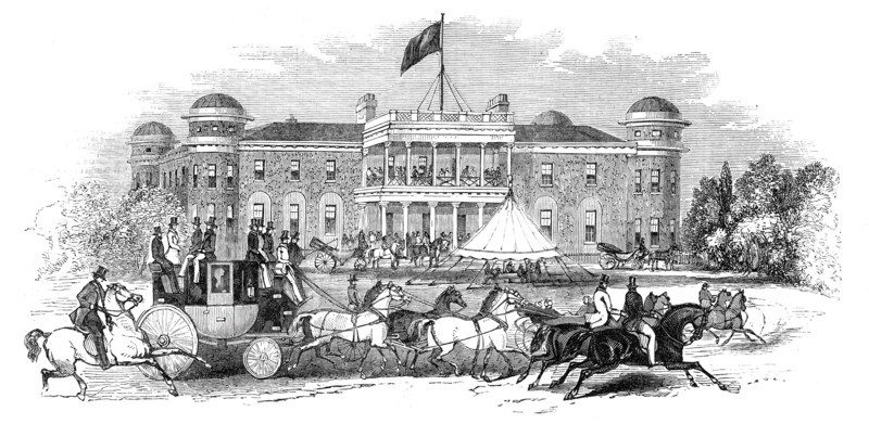 Goodwood House - scene in the park, 1844. Creator: Unknown.