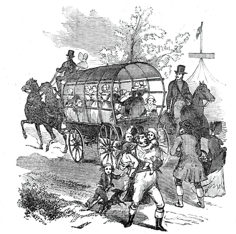 The Road - wagons, etc, 1844. Creator: Unknown.