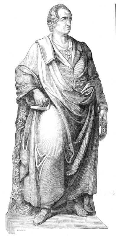Statue of Goethe, at Frankfort, 1844. Creator: Smyth.
