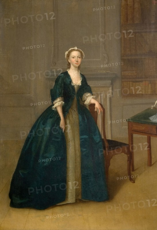 Portrait Of A Woman In Dark Blue