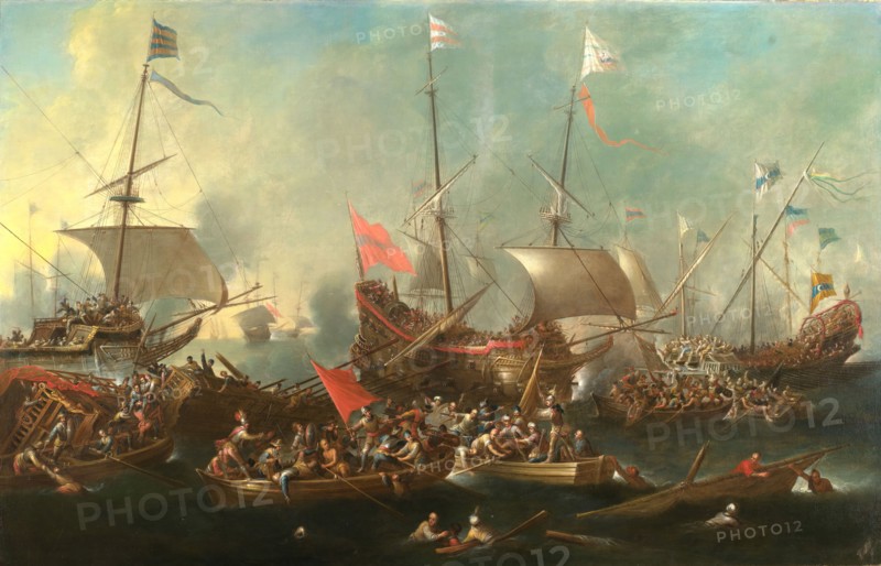 The Battle of Lepanto - A Sea Battle between Christians and Barbary Corsairs