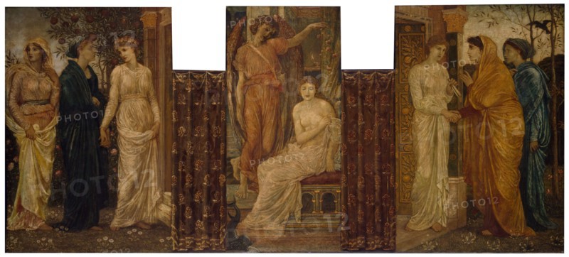 Cupid and Psyche - Palace Green Murals - Psyche's Sisters visit her at Cupid's House