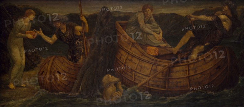 Cupid and Psyche - Palace Green Murals - Psyche giving the Coin to the Ferryman of the Styx